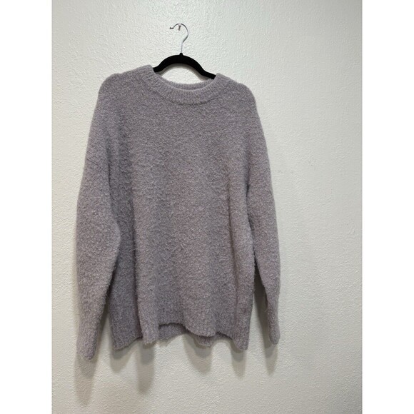 Jenni Kayne Boucle Cocoon Crewneck Sweater In Frost Size S Alpaca Merino Wool - Picture 3 of 8